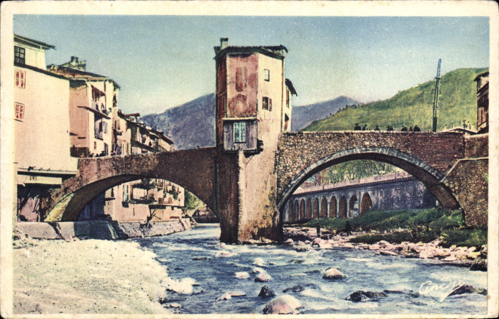 CPA Le vieux pont de Sospel 
