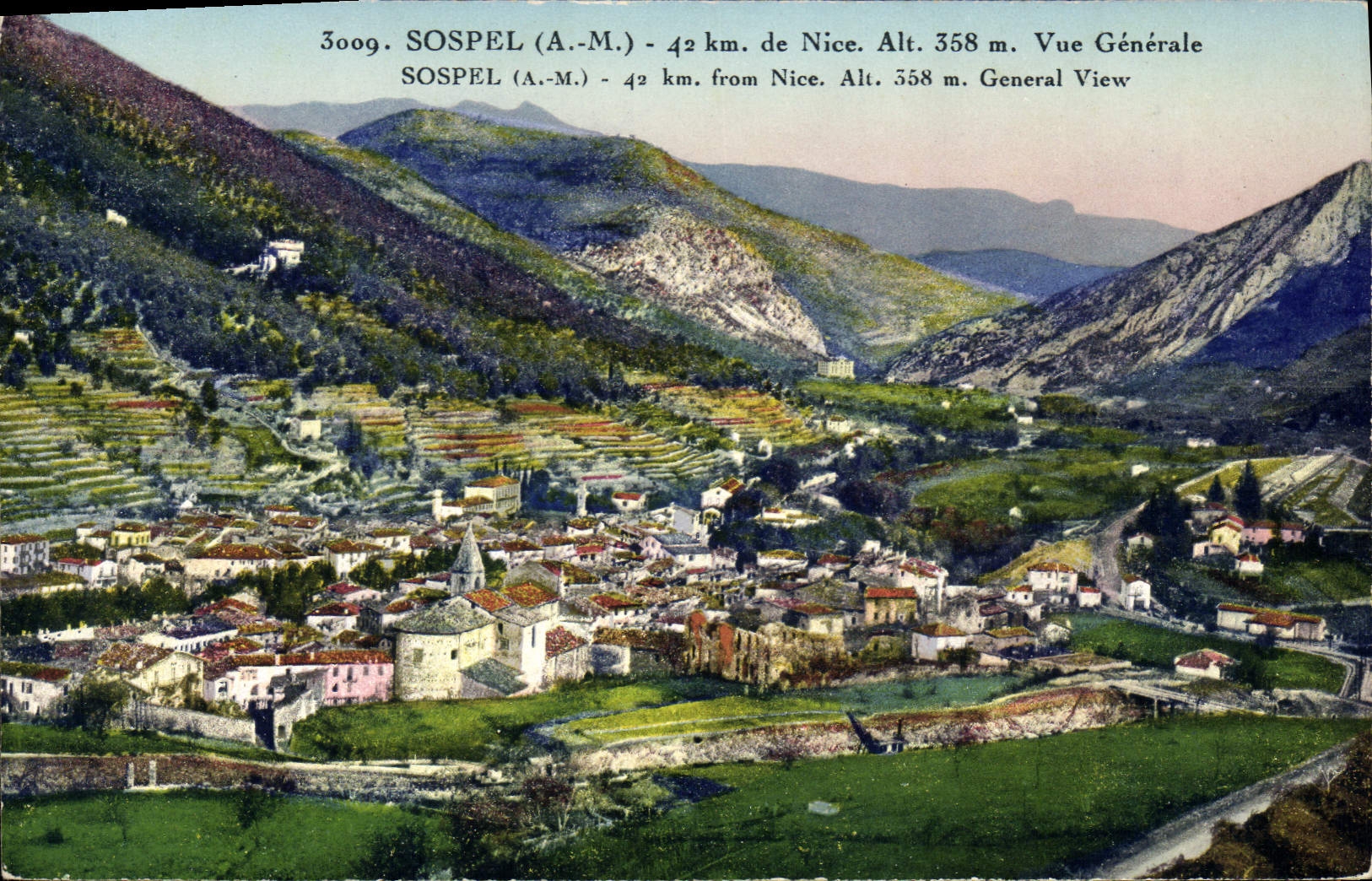 CPA Sospel A M Vue generale 