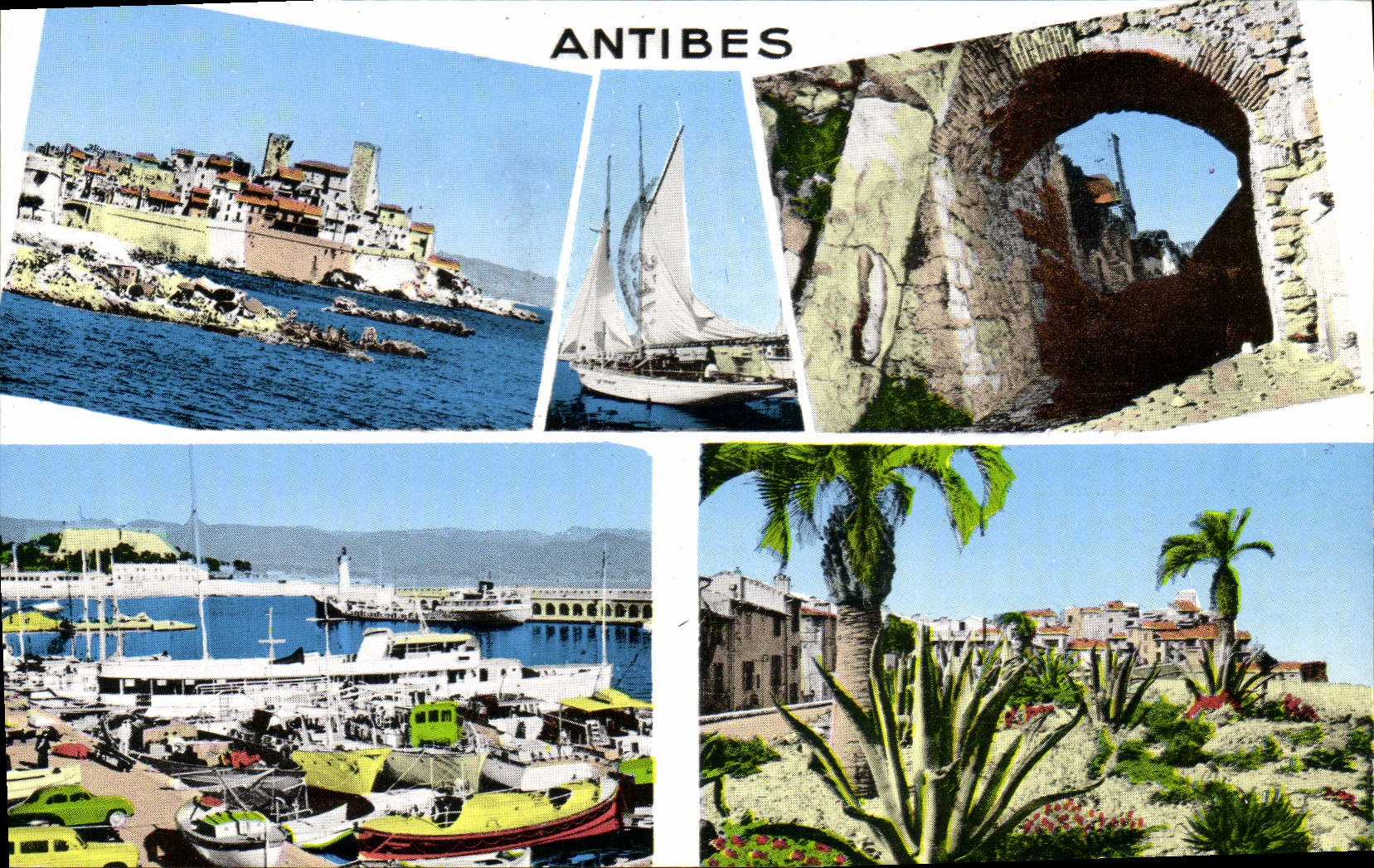 CPA Souvenir d'Antibes
