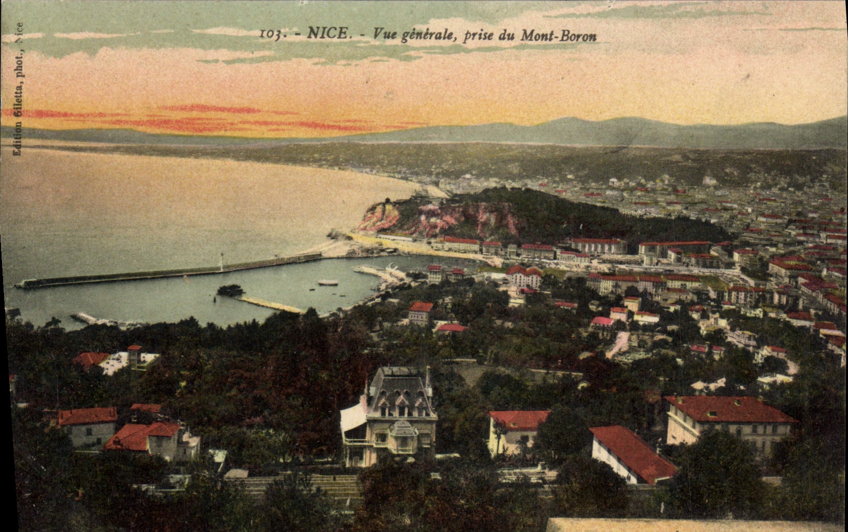 CPA Nice Vue generale Prise du Mont Boron 