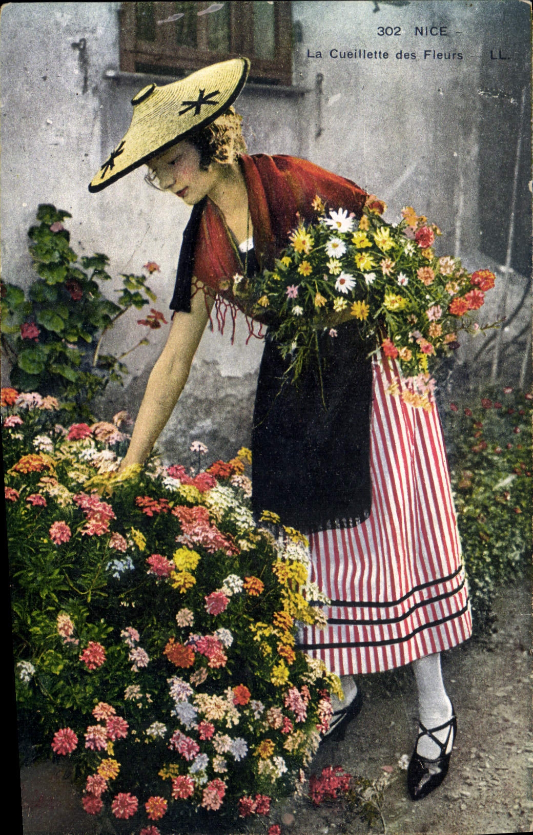 CPA Nice la Cueillette des Fleurs 