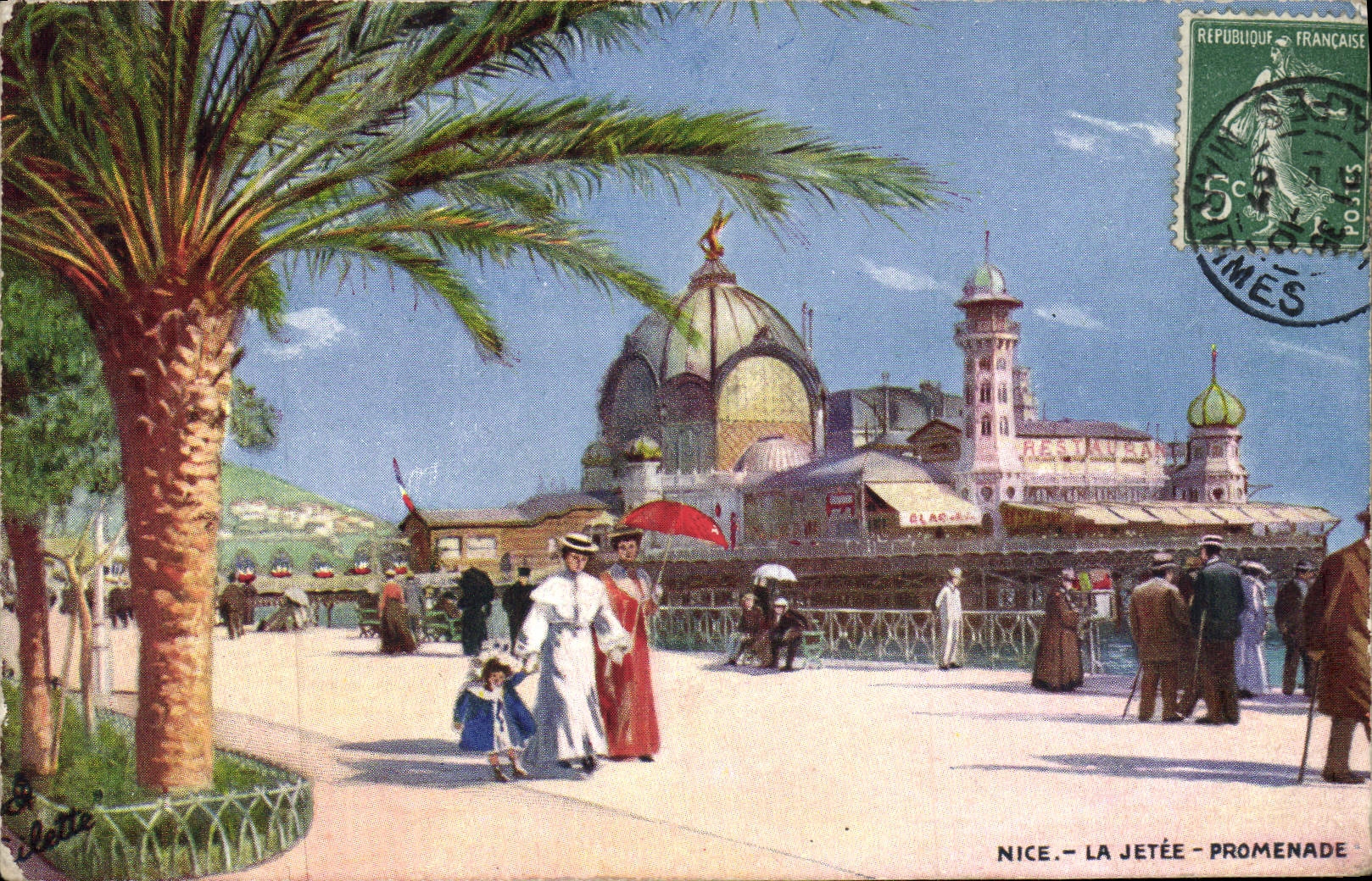 CPA Nice la jetee promenade