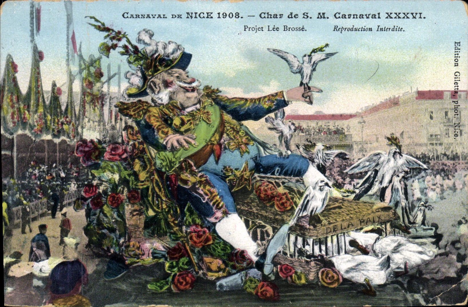 CPA Carnaval de Nice 1908 char de S N Carnaval XXXVI
