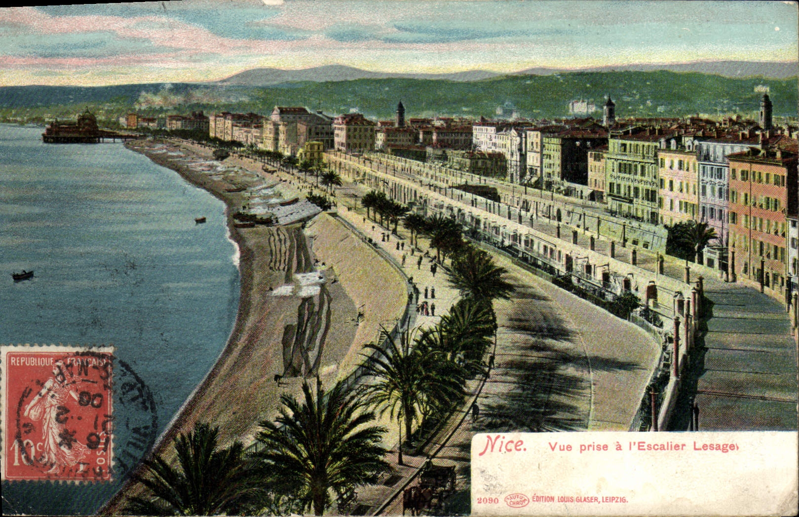 CPA Nice vue prise a l'Escalier Lesage