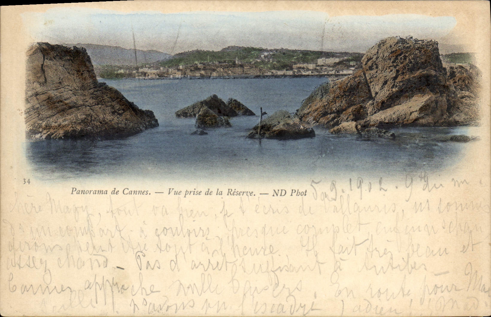 CPA Panorama de Cannes vue prise du la Reserve 
