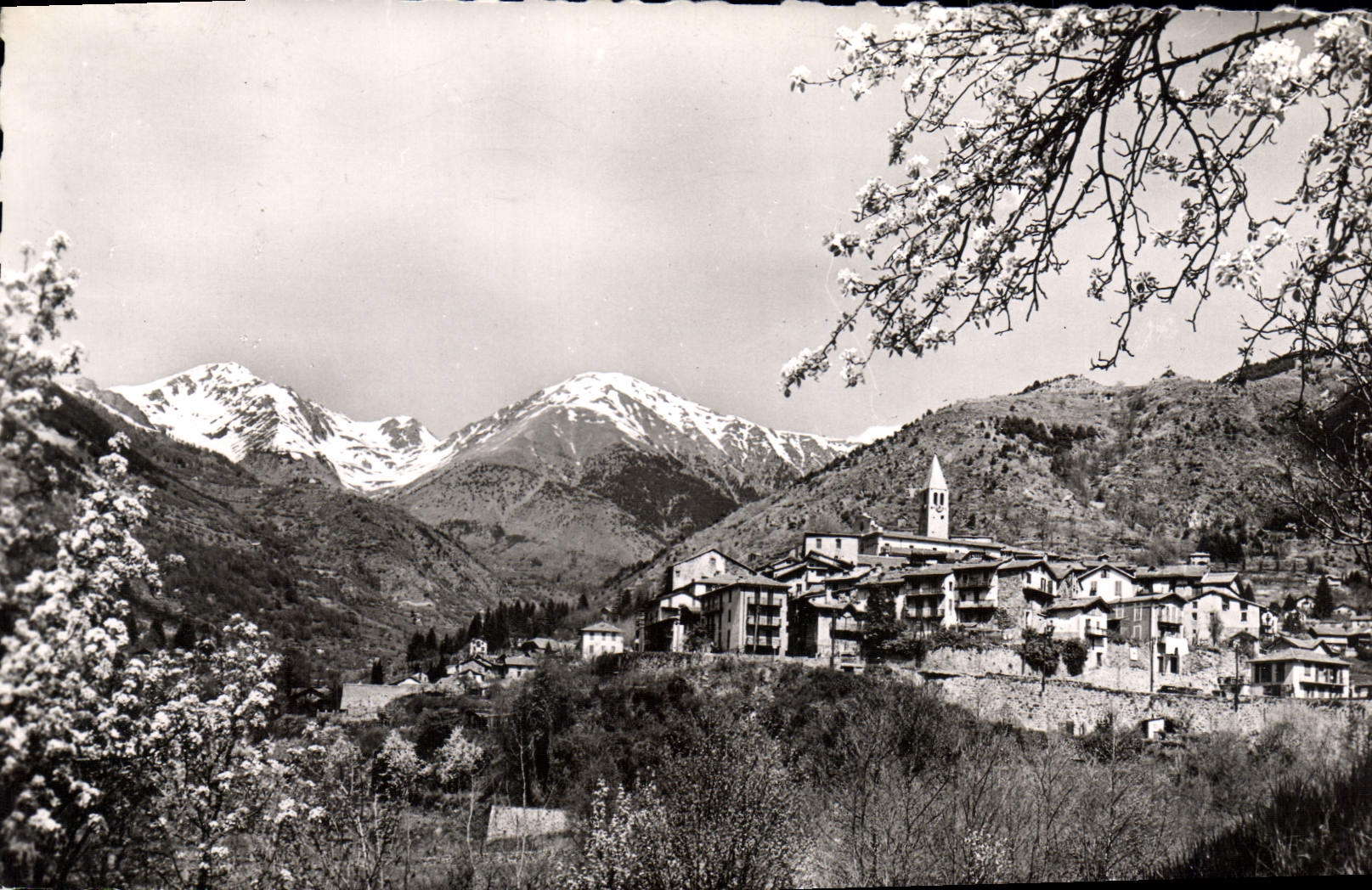 CPA La Suisse Nicoise St Martin Vesubie vue generale au fond la Cime Archas et la Cime de la Valette