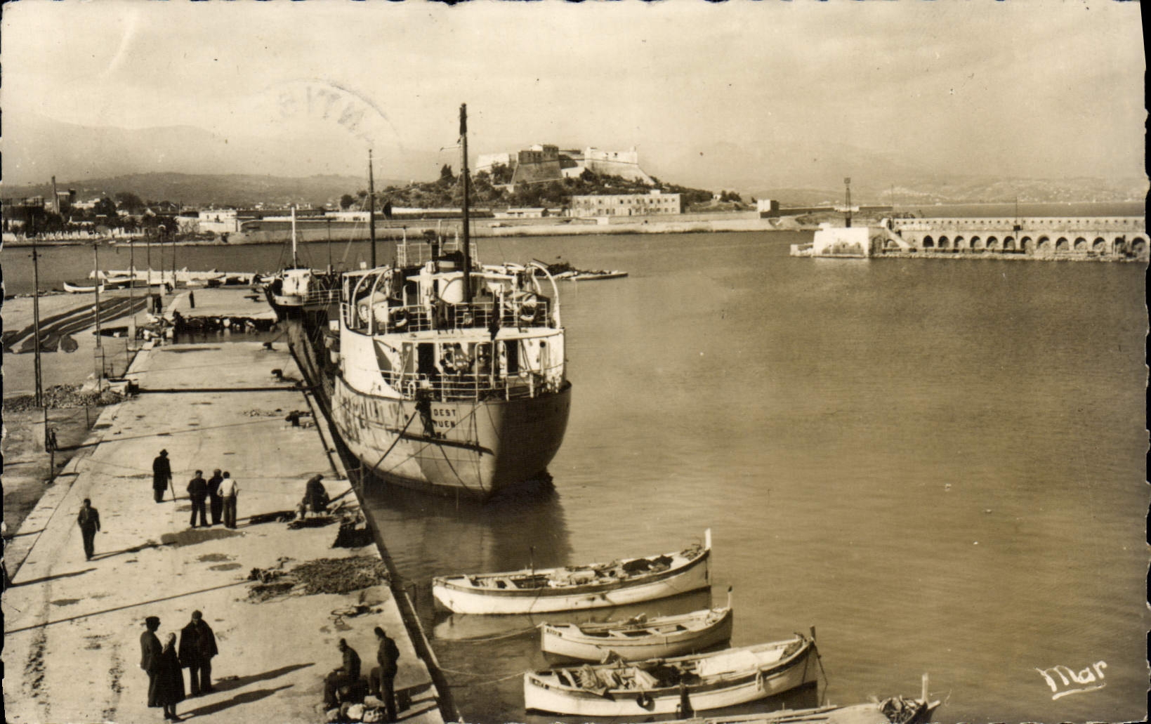 CPA Cote d'Azur Antibes le port et le Fort Carre