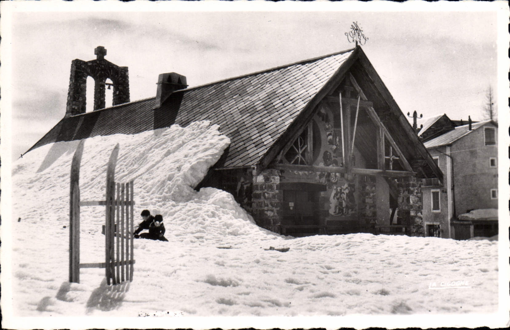 CPA Valberg Chapelle Notre Dame des Neiges en hiver 