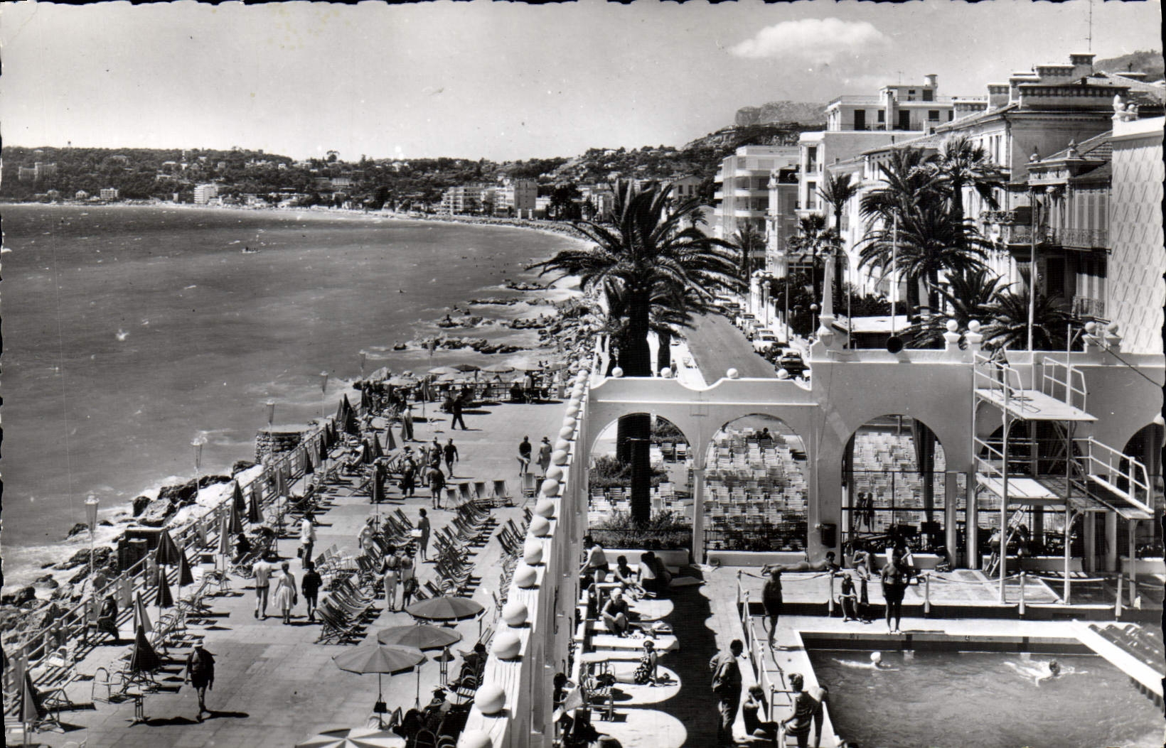 CPA Menton la piscine du casino la Promenade et la plage 