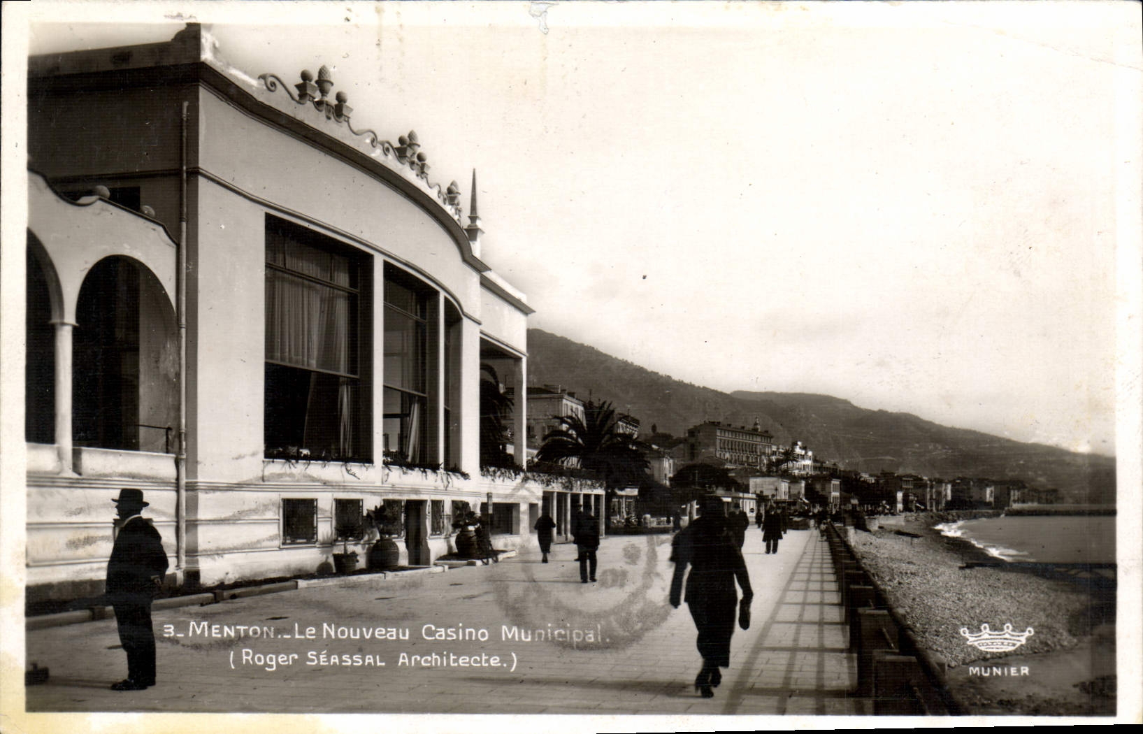 CPA Menton le Nouveau Casino Municipal Roger Swassal Architecte 