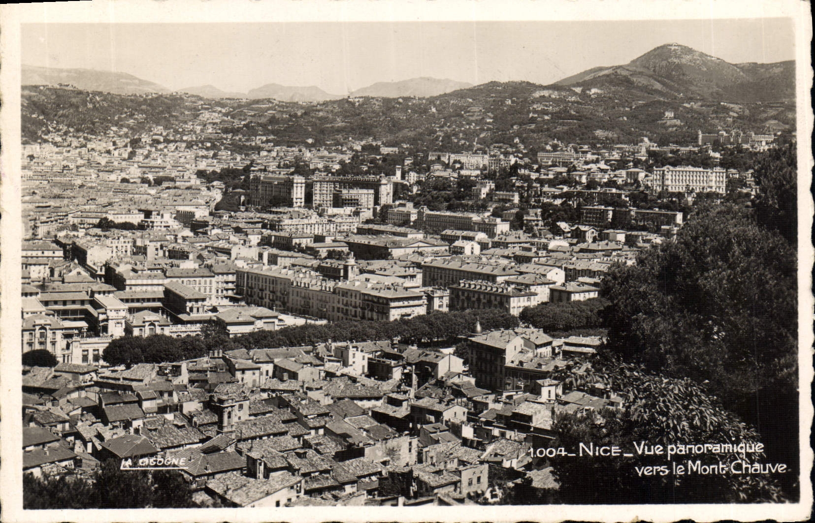CPA Nice Vue panoramique vers le Mont Chauve