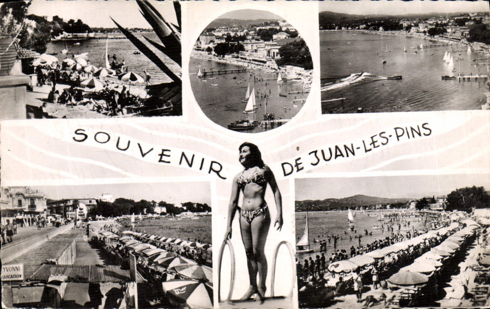 CPA Souvenir de Juan les Pins pin-up