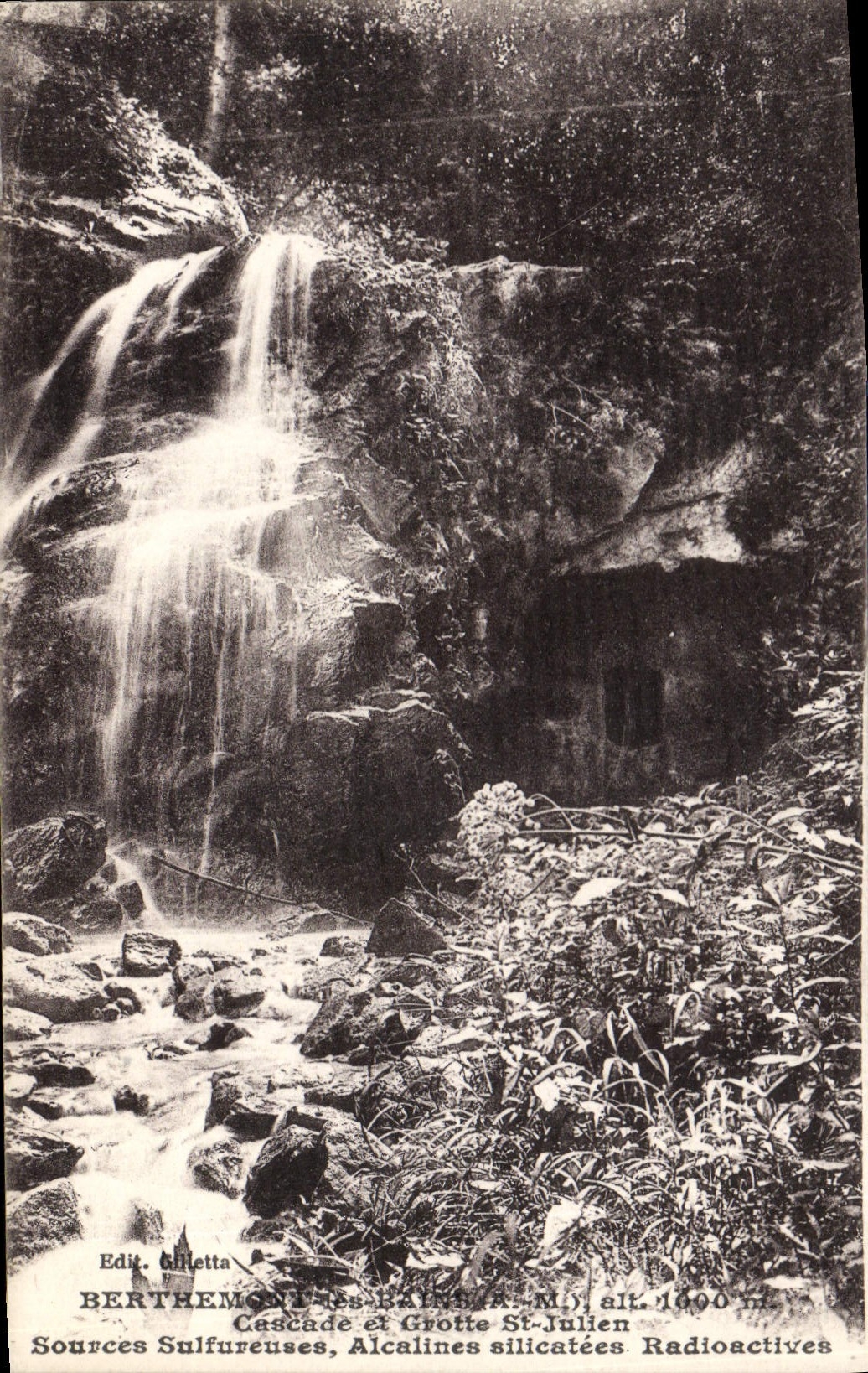 CPA Berthemont Cascade et Grotte St Julien