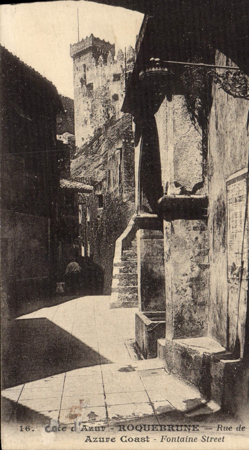 CPA Cote d'Azur Roquebrune Rue de Azure Coast