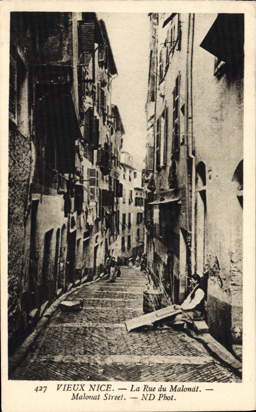 CPA Vieux Nice La rue du Malonat