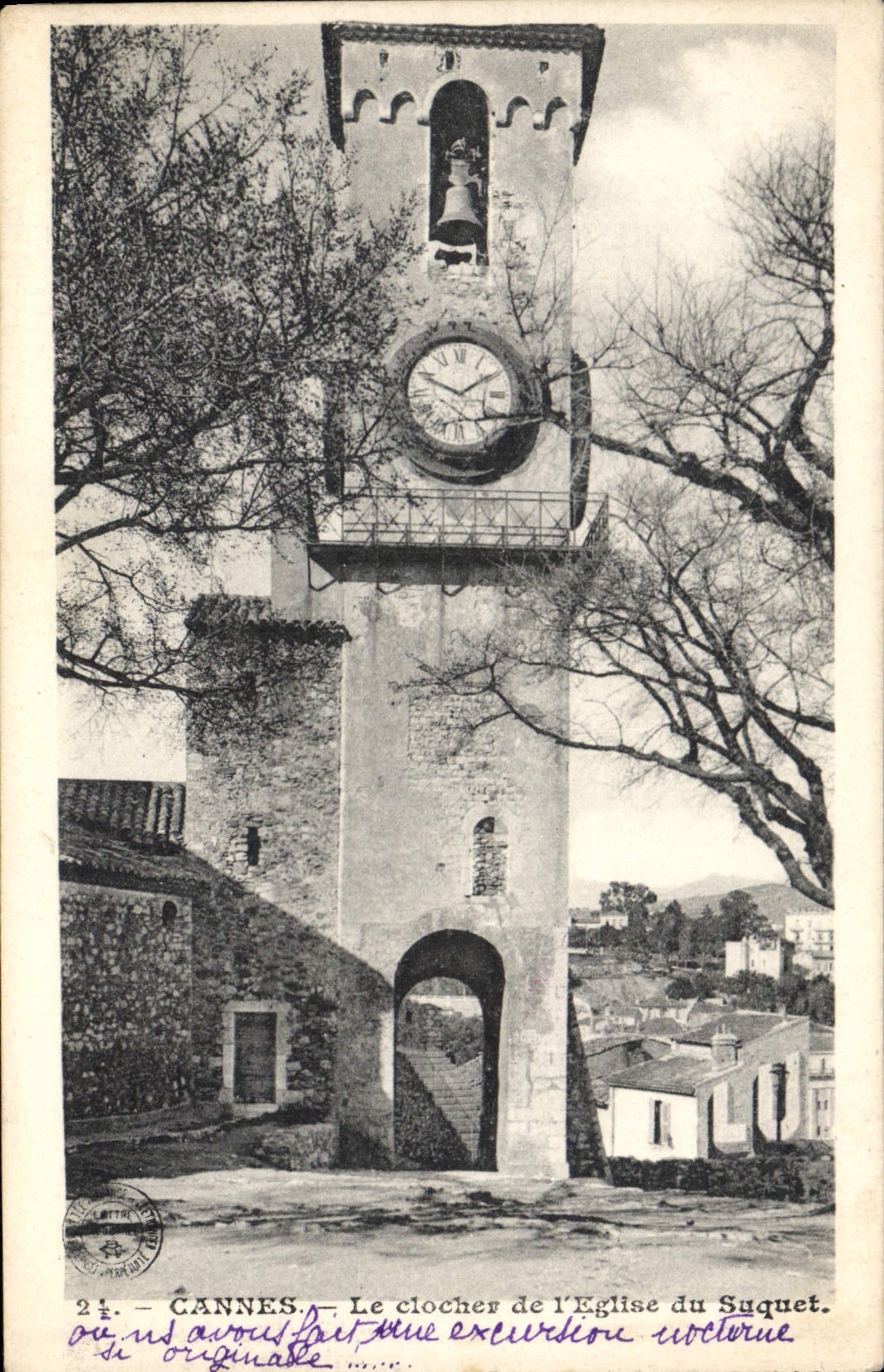 CPA Cannes Le clocher de l'Eglise du Suquet