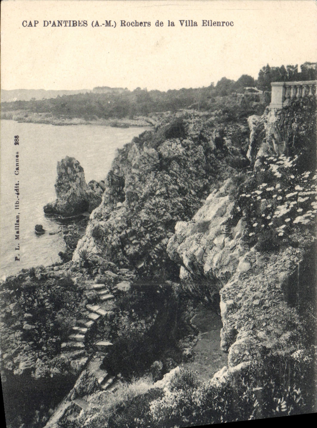 CPA Cap d'Antibes Rochers de la Villa Eilenroc