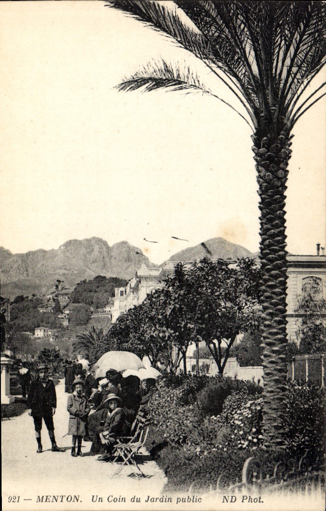 CPA Menton Un coin du Jardin public 