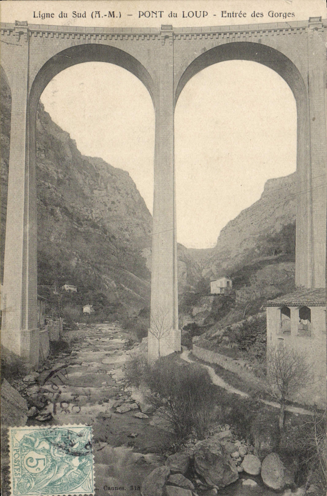 CPA Ligne du sud Pont du Loup entree des Gorges