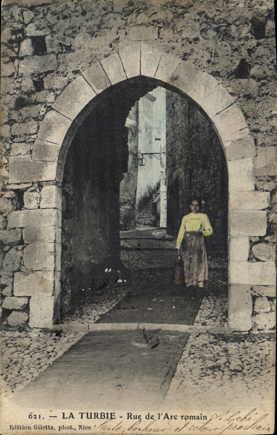 CPA La Turbie rue de l'Arc romain 
