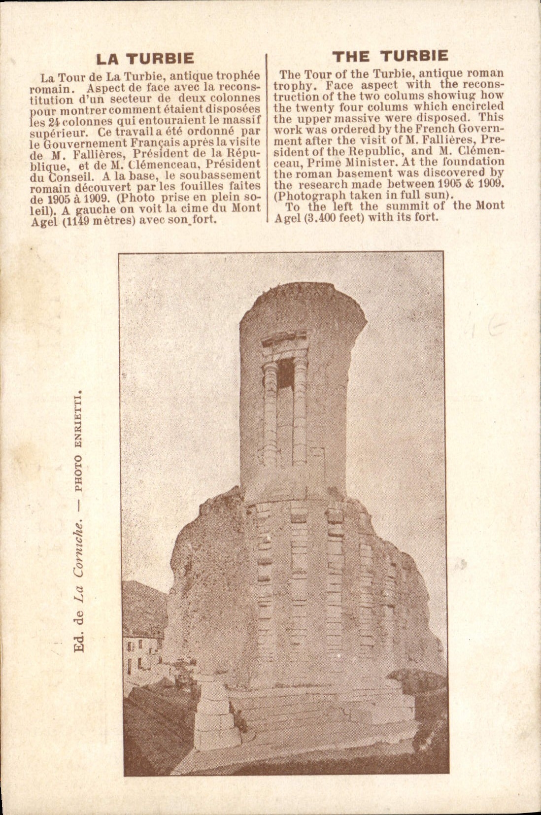 CPA La Turbie la Tour de la Turbie antique trophee romain 