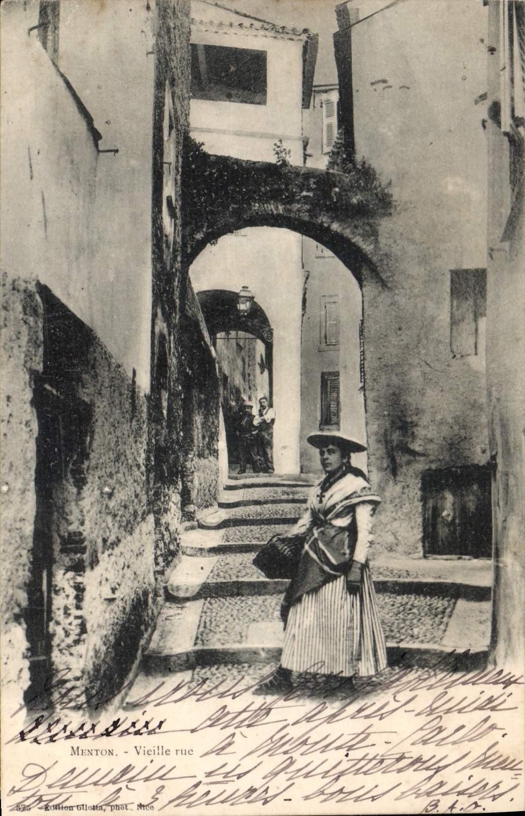 CPA Menton vieille rue 