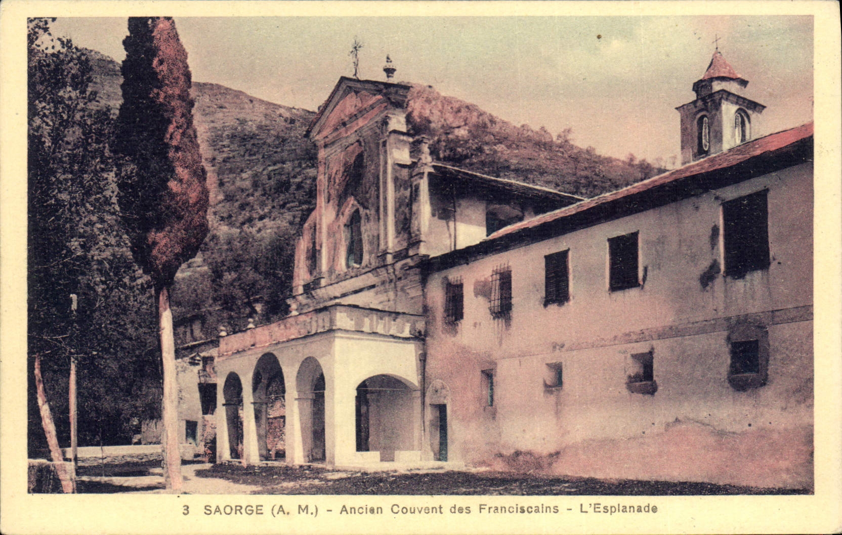 CPA Saorge A M Ancien Couvent des Franciscains l'Esplanade 