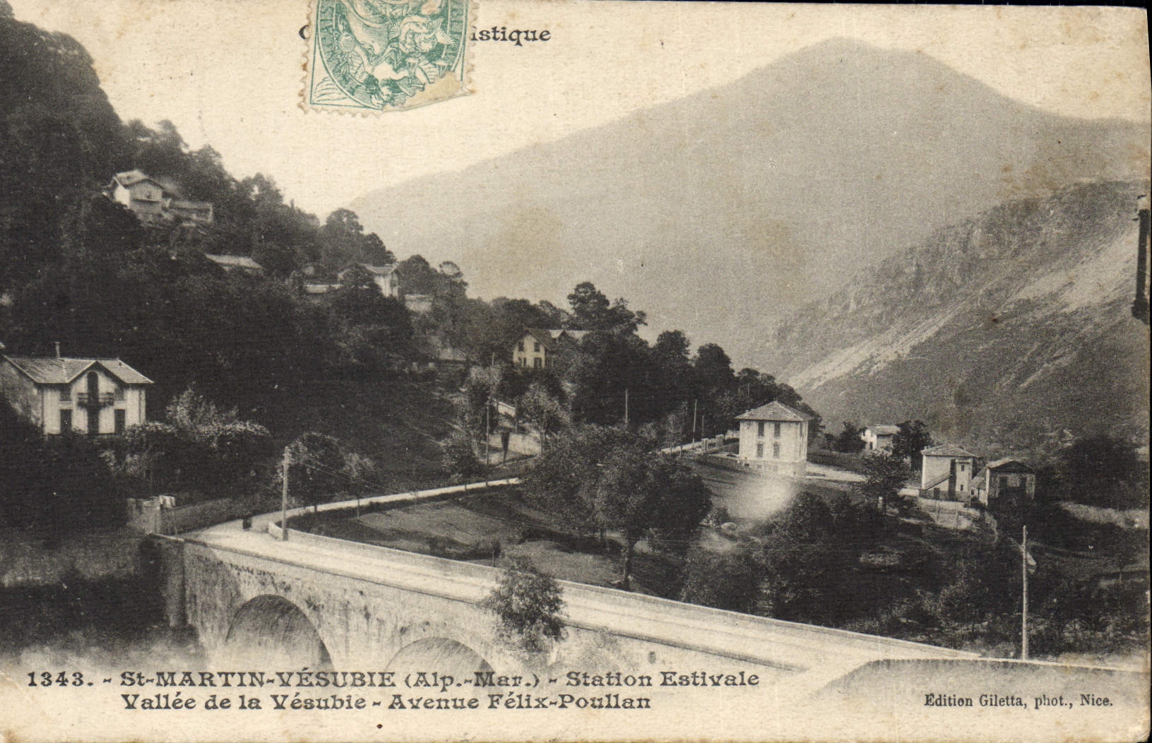 CPA St Martin Vesubie Alp Mar Station Estivale Vallee de la Vesubie avenue Felix Poullan 