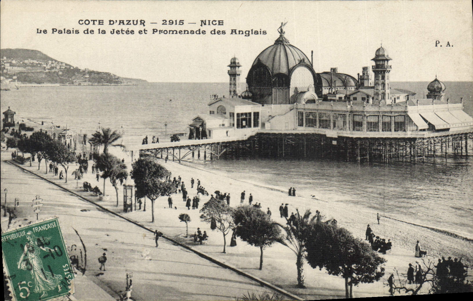 CPA Cote d'Azur Nice le palais de la Jetee et Promenade des Anglais