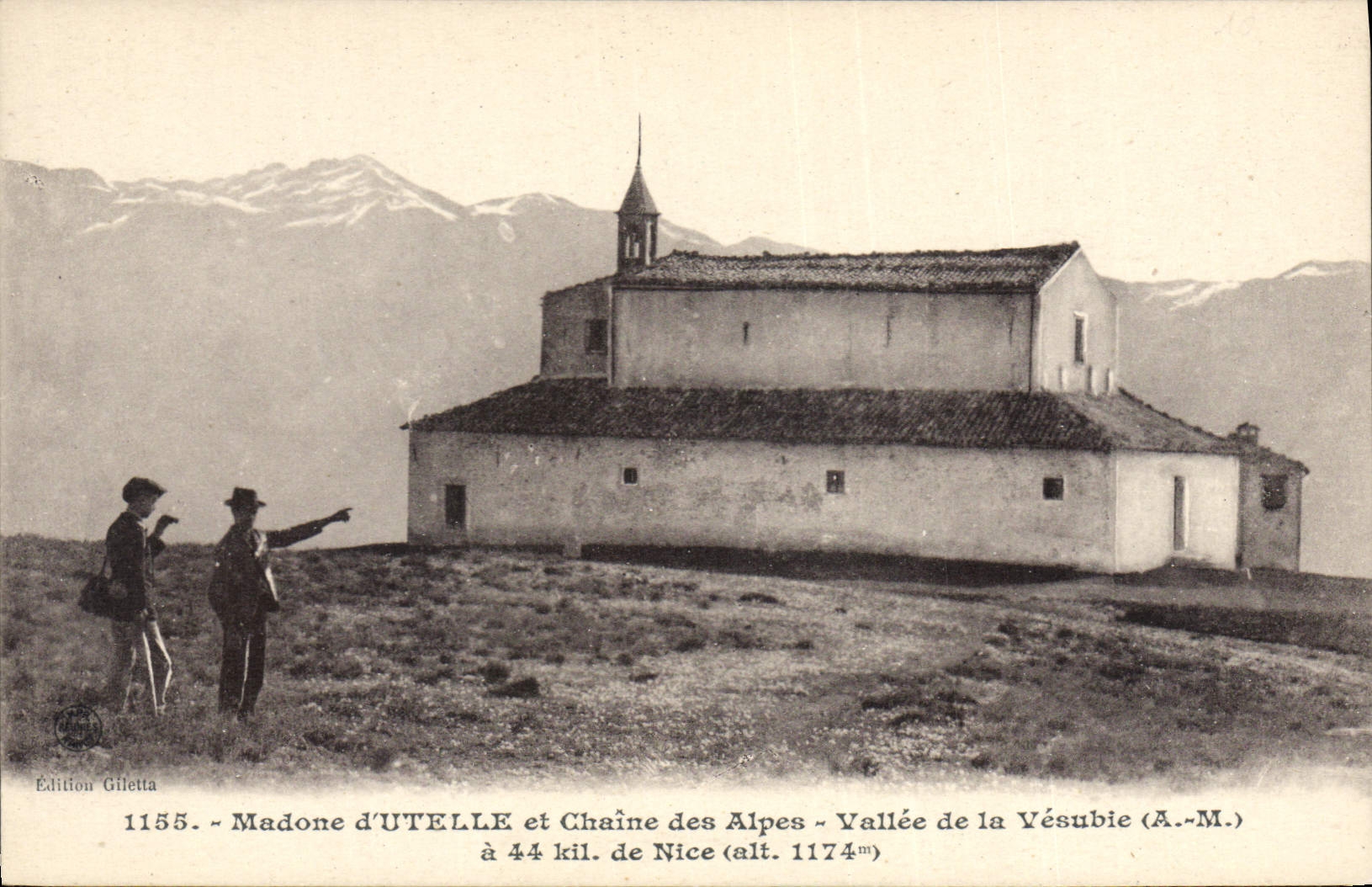 CPA Madone d'Utelle et Chaine des Alpes Vallee de la Vasubie