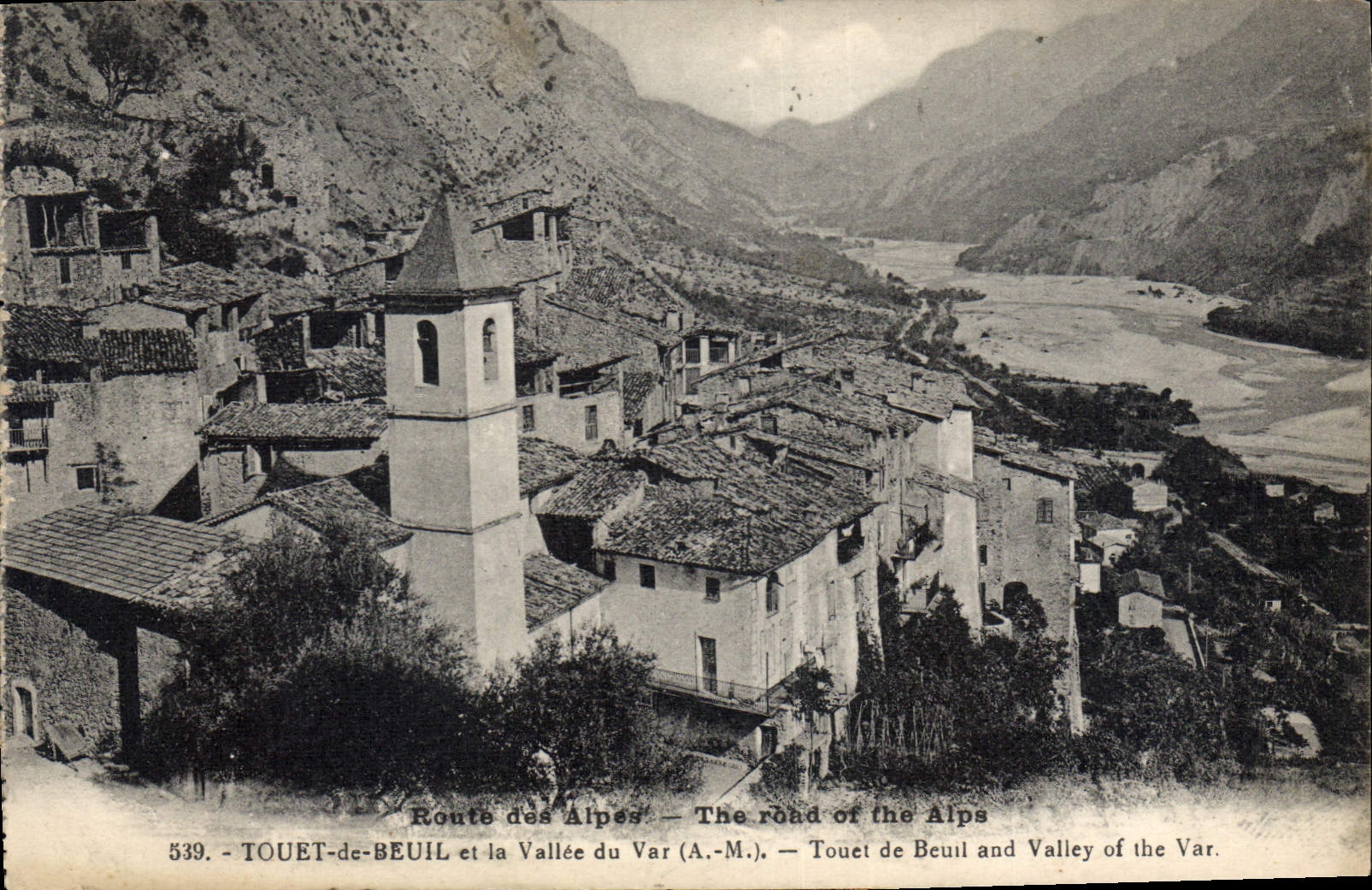 CPA Route des Alpes Touet de Beuil et la Valle du Var