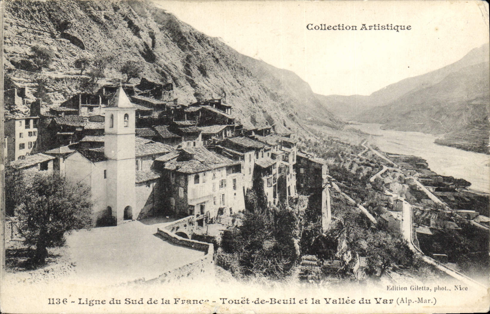 CPA Ligne du Sud de la France Touet de Beuil et la Valles du Var