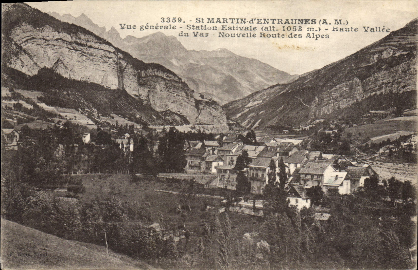 CPA St Martin d'Entraunes Vue generale station Estivale Vallee du Var