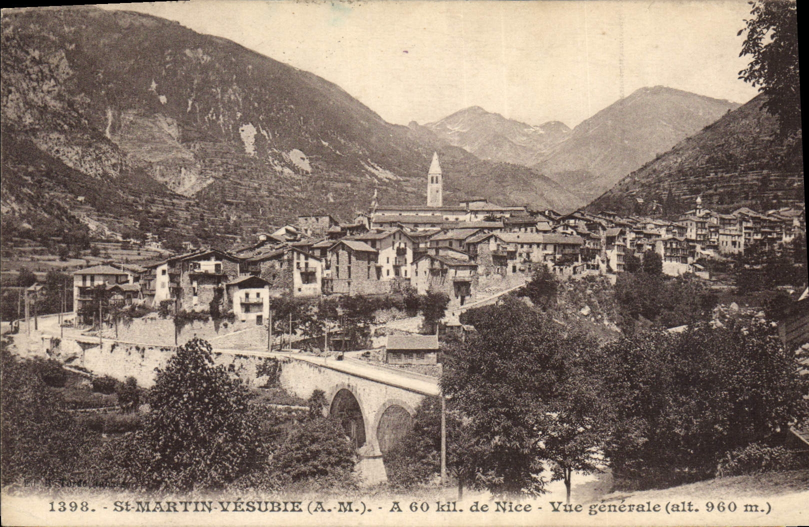 CPA St Martin Vesubie Vue generale 