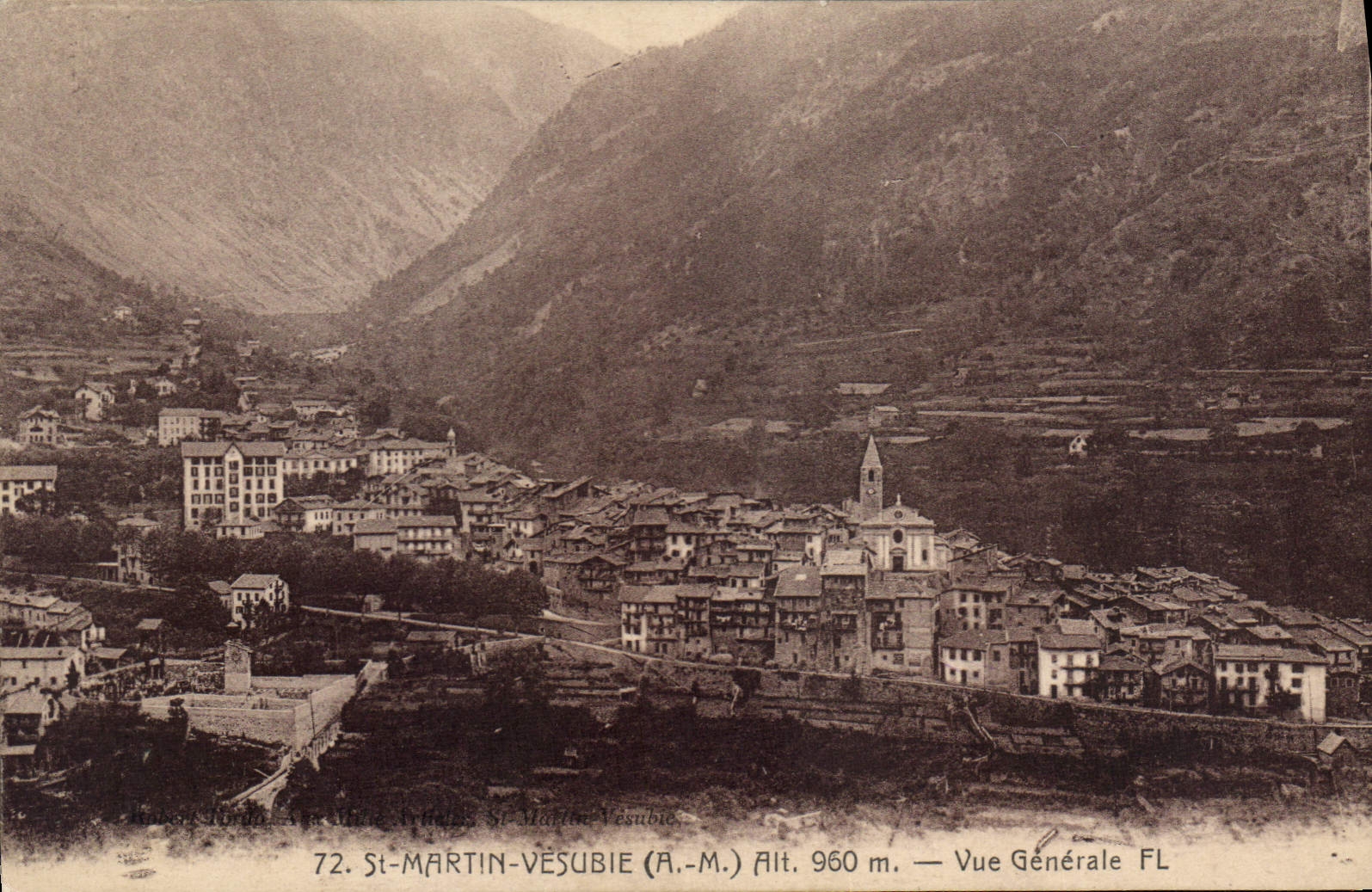 CPA St Martin Vesubie Vue generale 