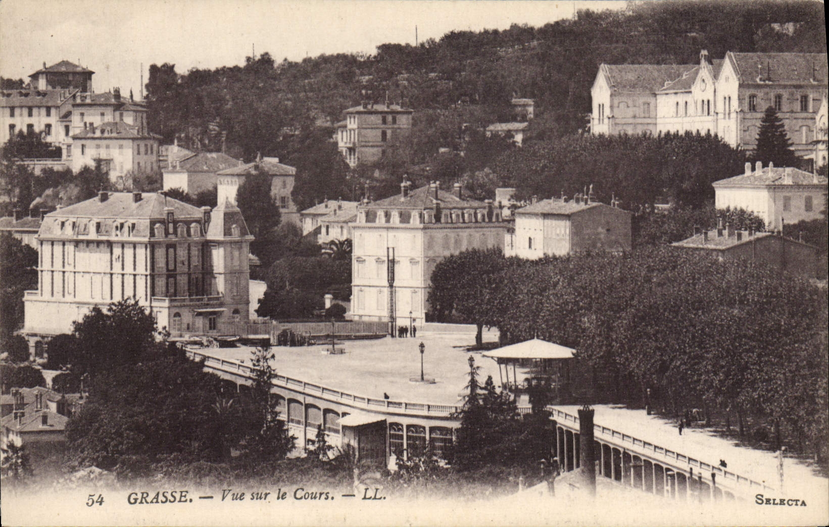 CPA Grasse Vue sur le Cours 