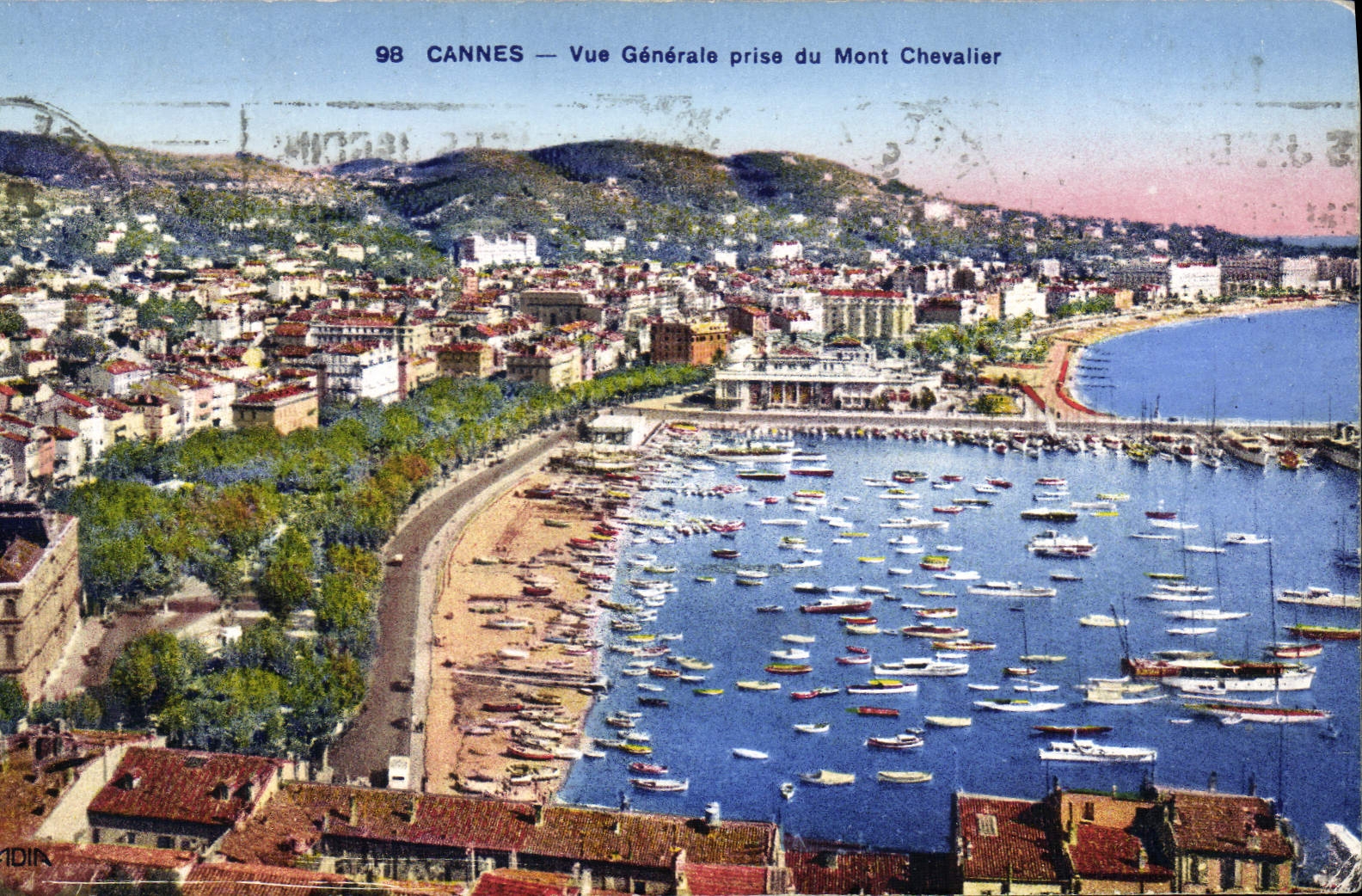 CPA Cannes Vue generale prise du Mont Chevalier 