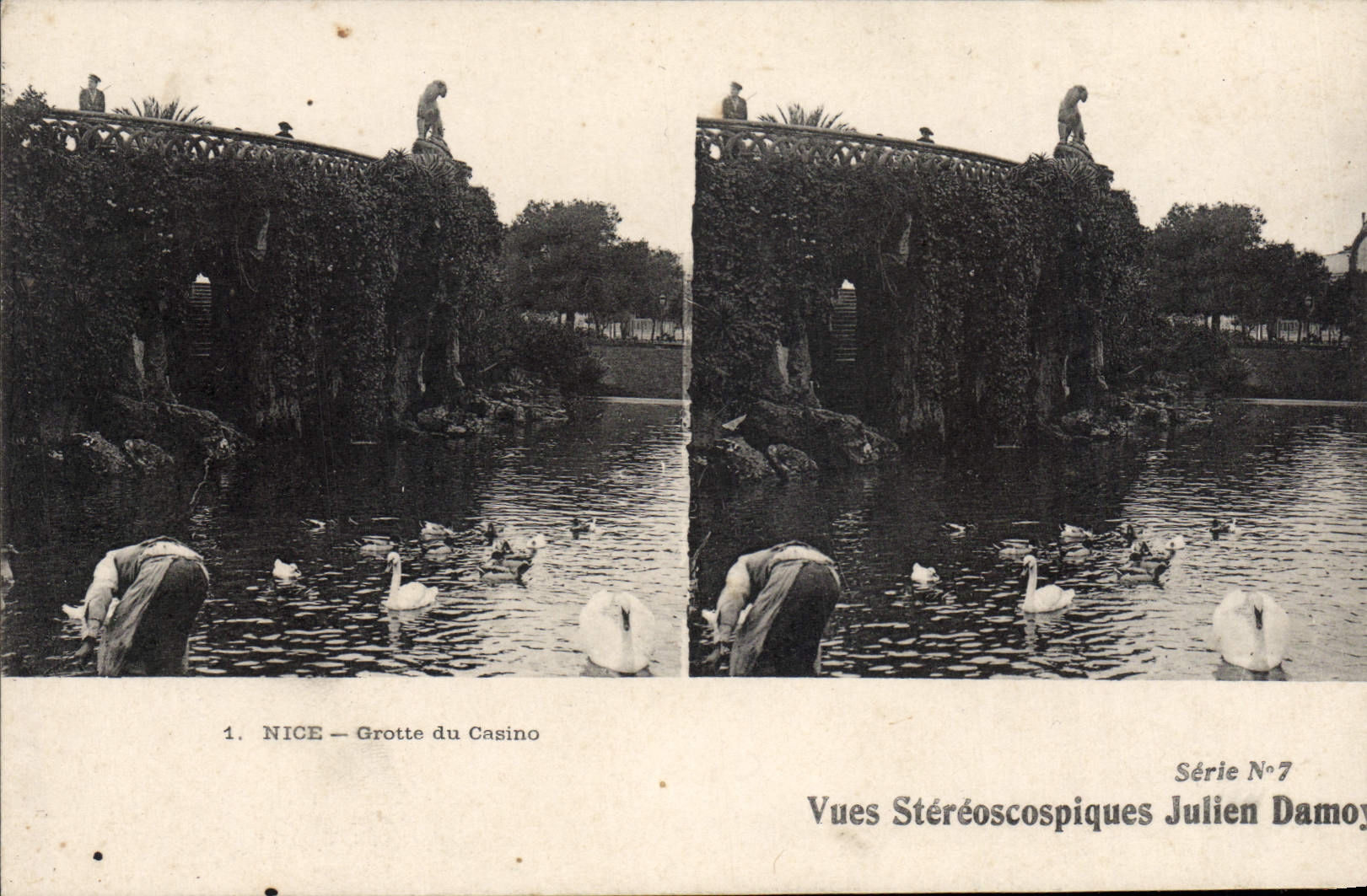 CPA Nice Grotte du Casino vue stéréoscopique