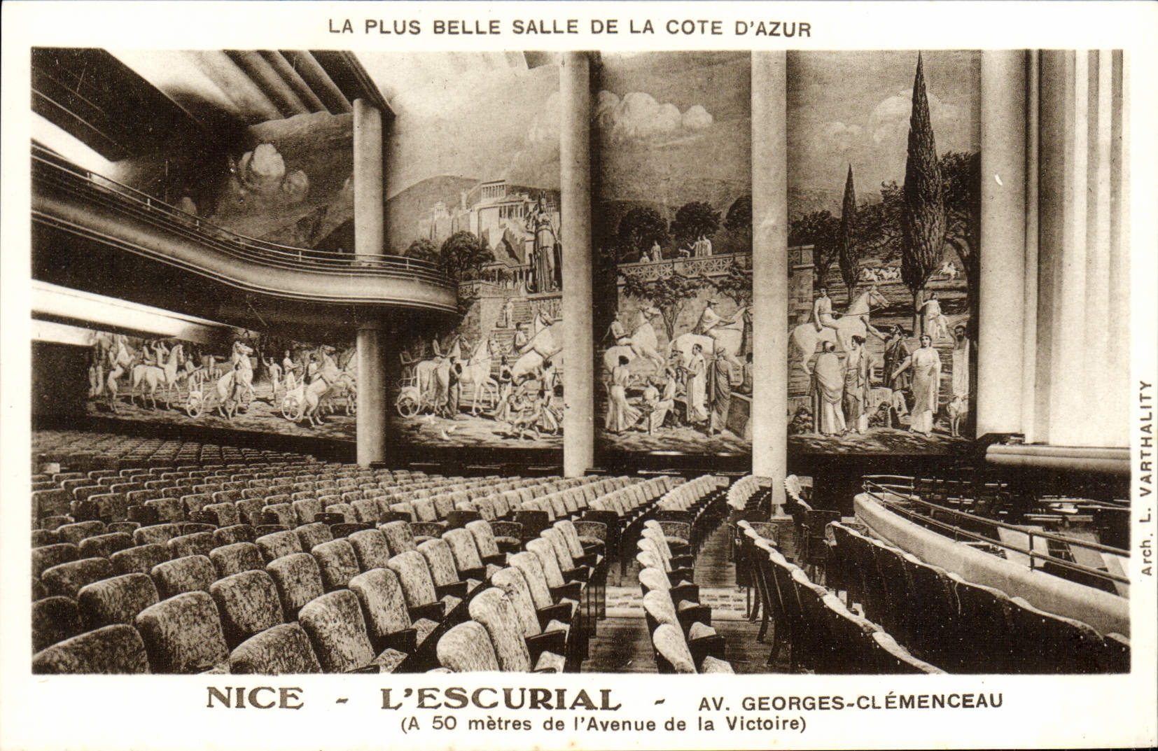 CPA La Plus belle salle de la Cote d'Azur Nice l'escurial Av George Clemenceau 