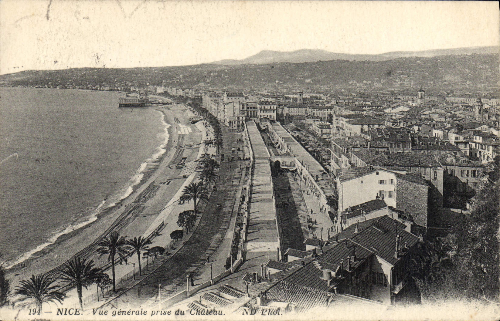 CPA Nice vue generale prise du chateau