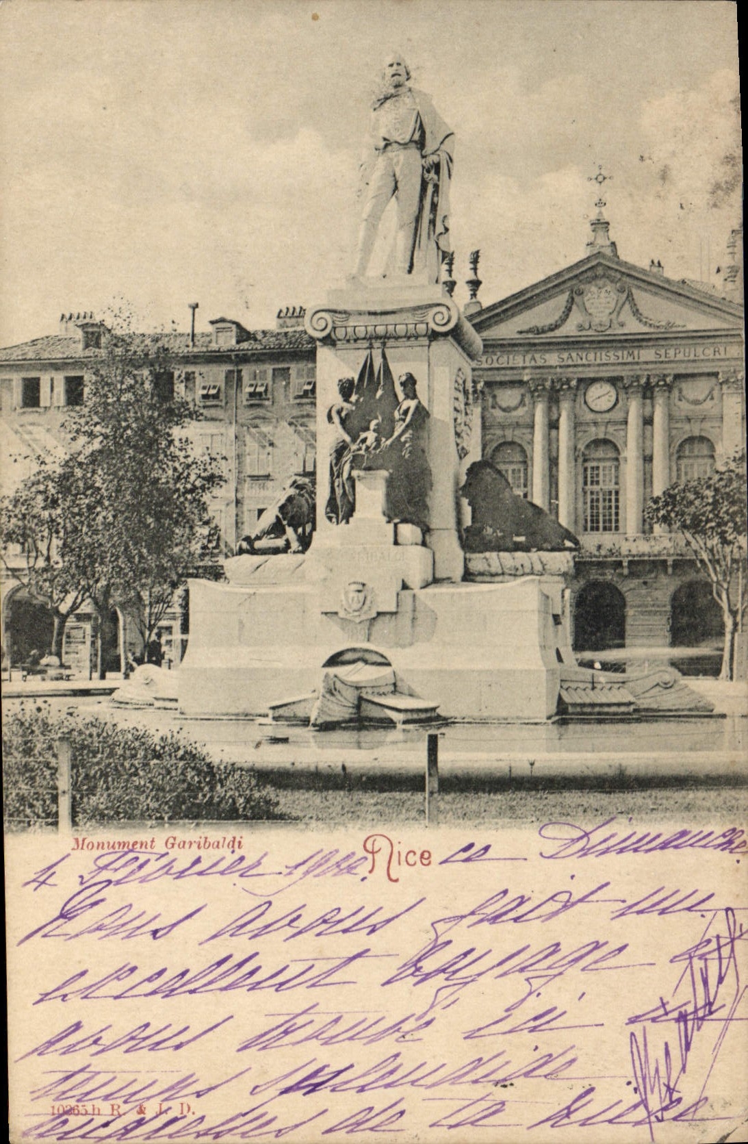 CPA Nice Monument Garibaldi