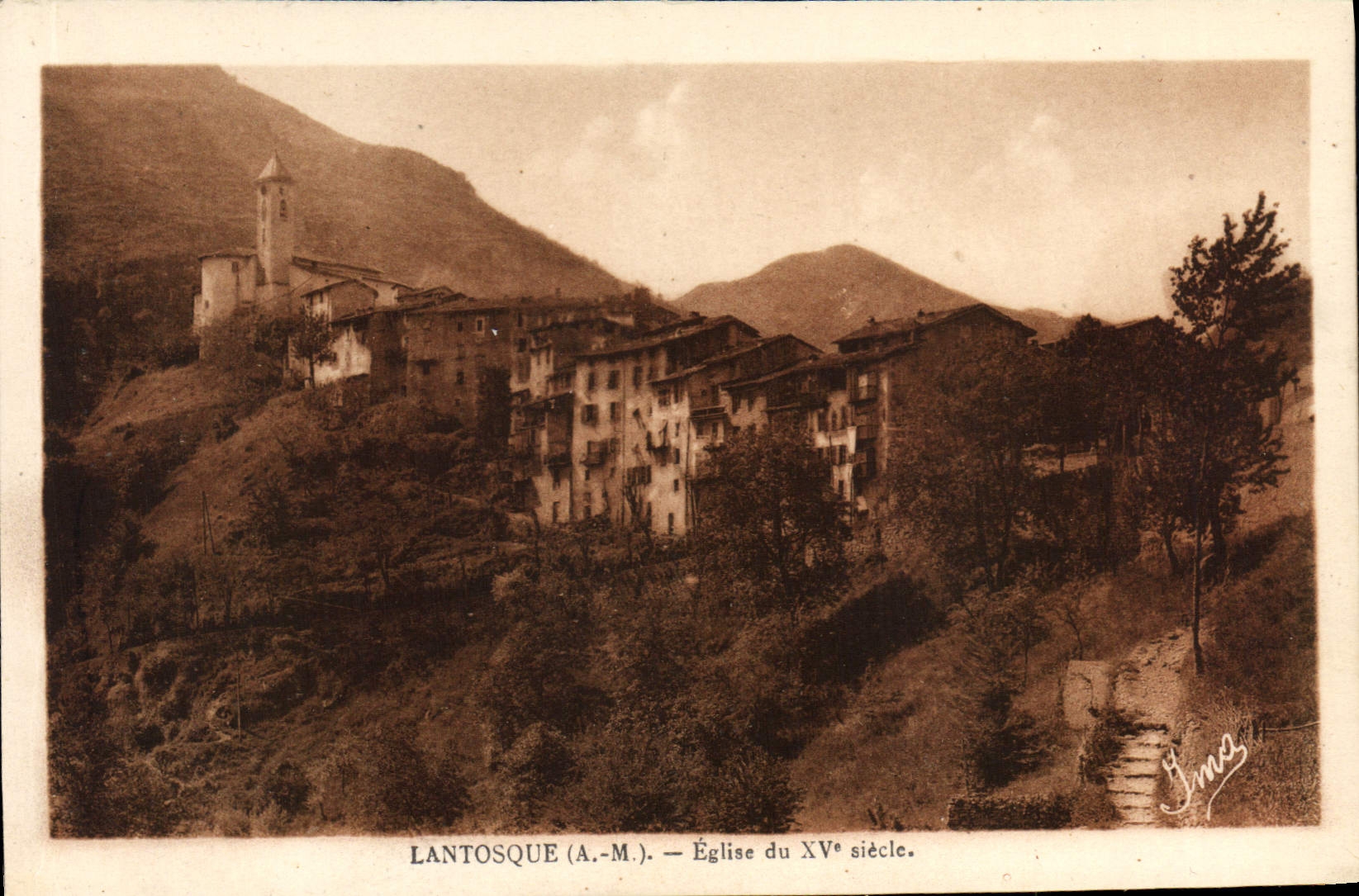 CPA Lantosque A M Eglise du XV siecle