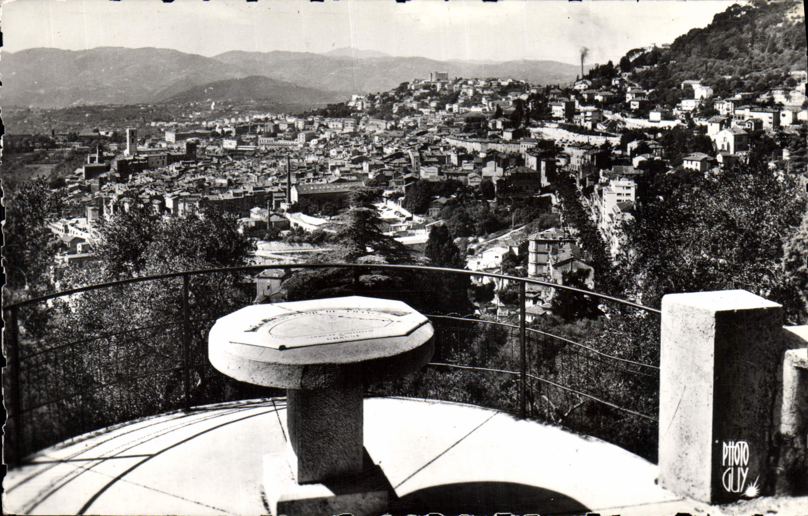 CPA Cote d'Azur Grasse Alpes Maritimes table d'Orientation Jardins de la Princesse Pauline 