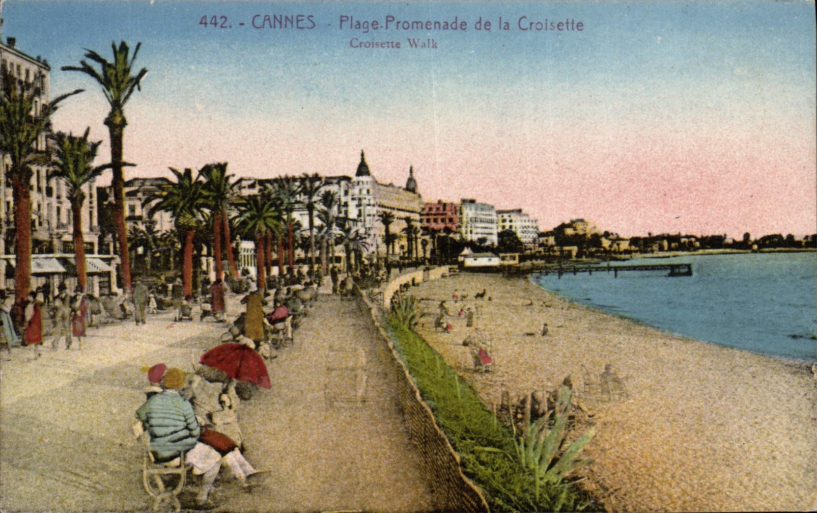 CPA Cannes Plage Promenade de la Croisette 