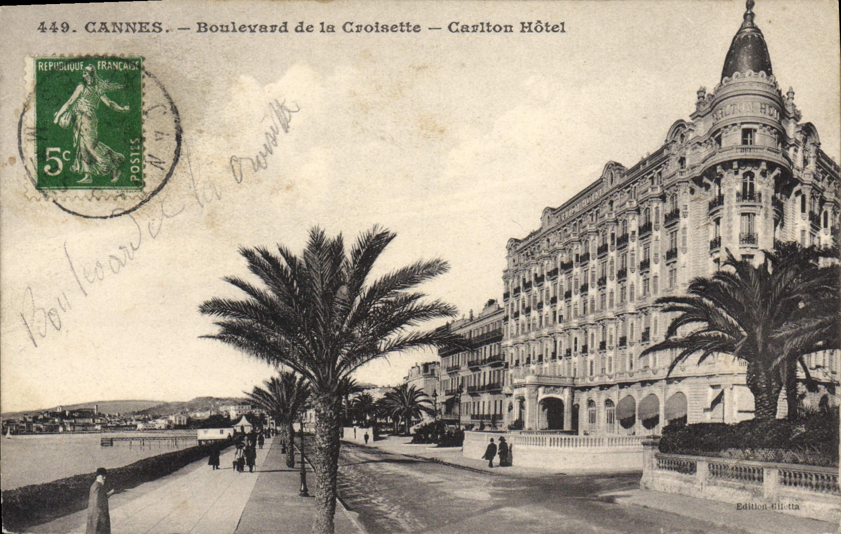 CPA Cannes Boulevard de la Croisette Carlton Hotel 