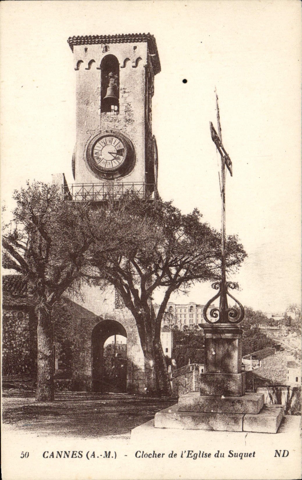 CPA Cannes Clocher de l'Eglise du Suquet 