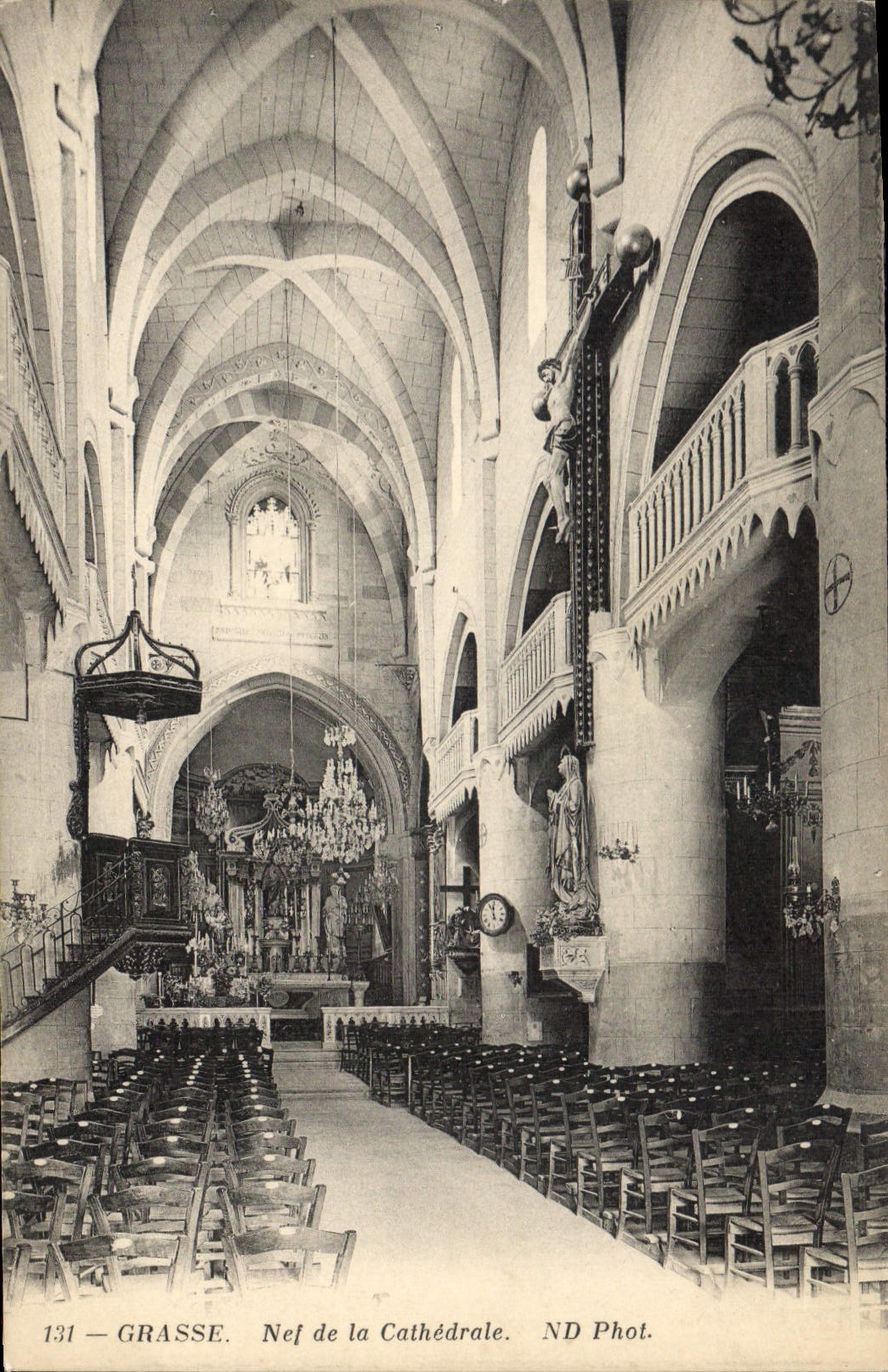 CPA Grasse Nef de la Cathedrale 
