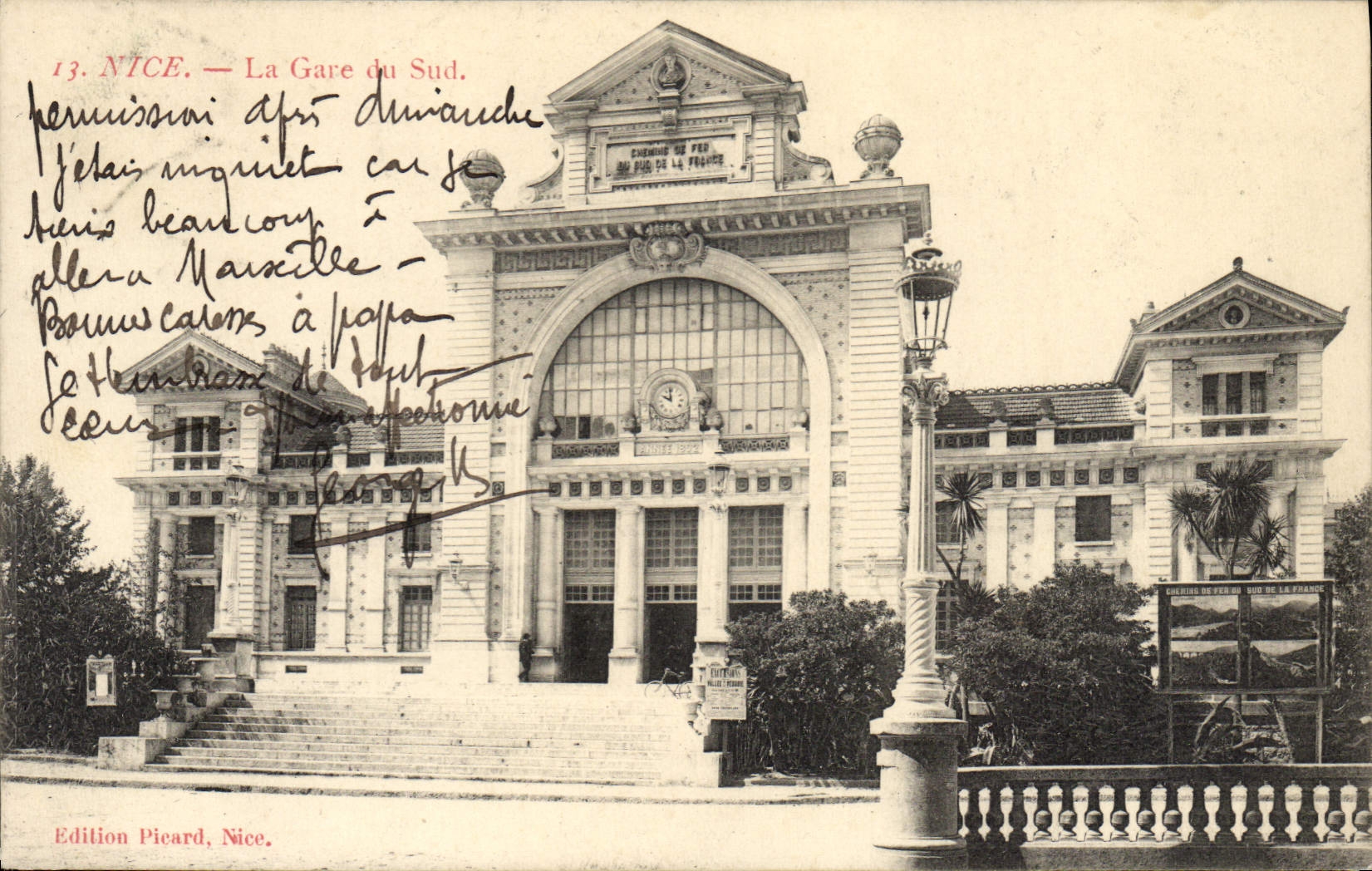 CPA Nice La Gare du Sud 