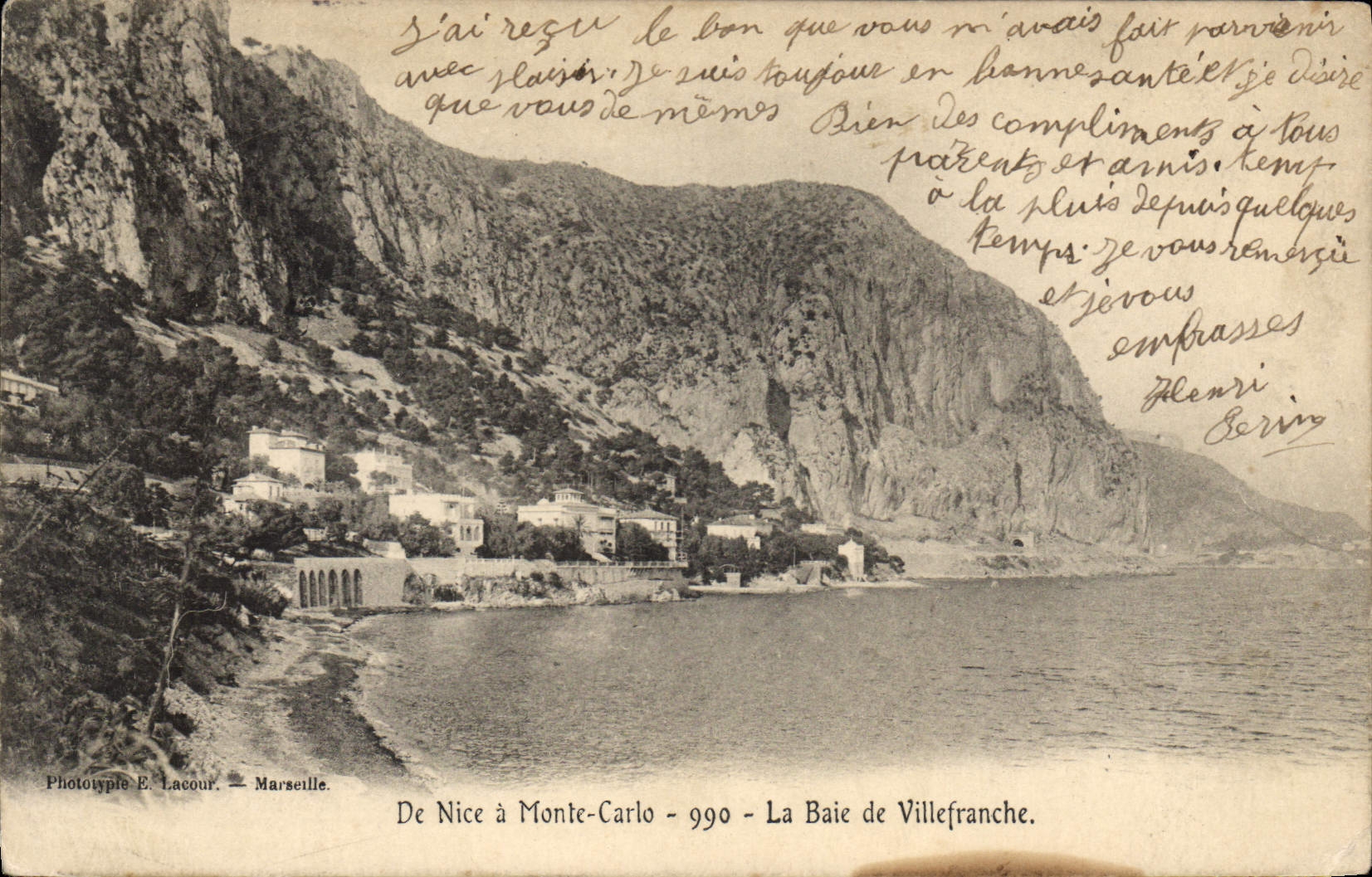 CPA De Nice a Monte Carlo La Baie de Villefranche 