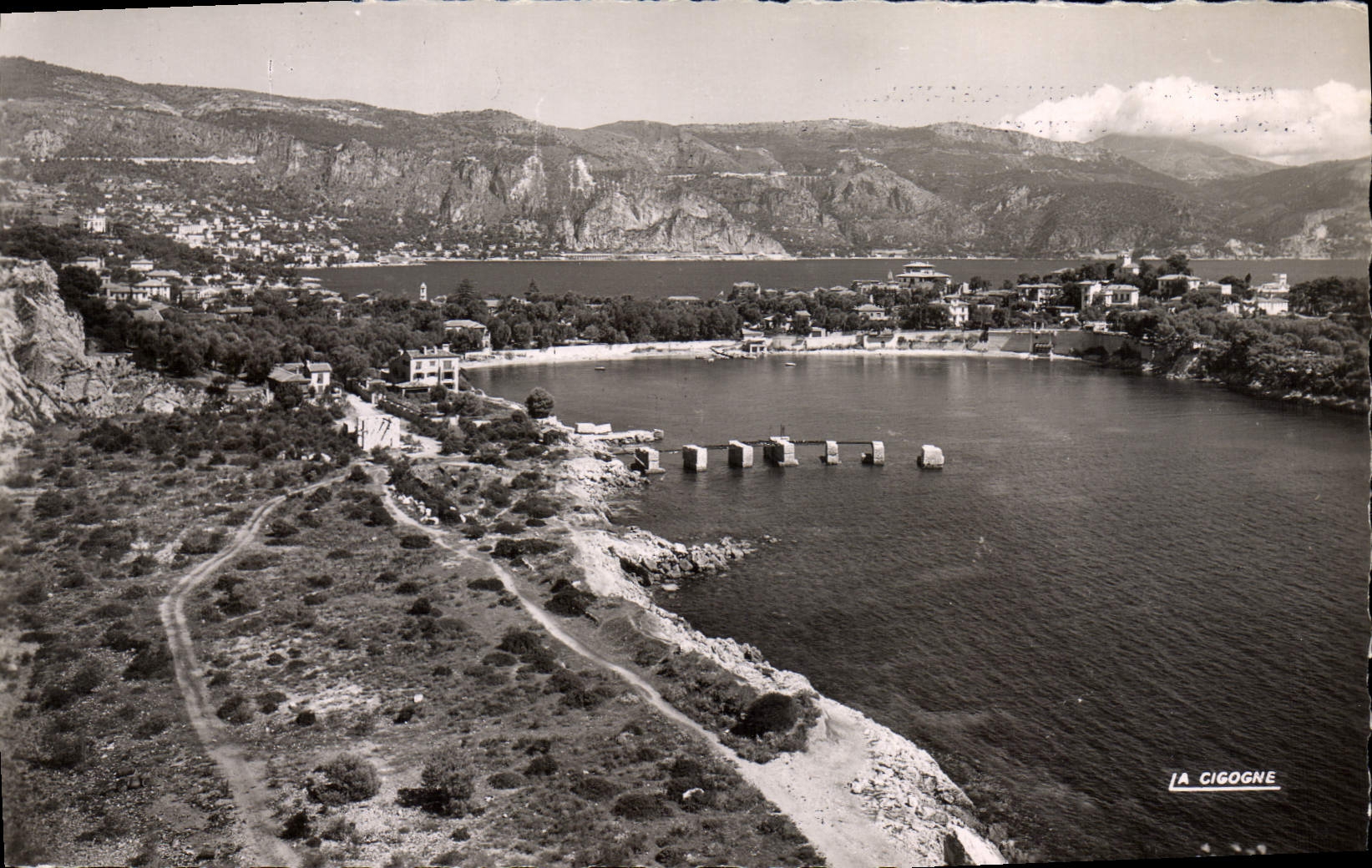 CPA Saint Jean Cap Ferrat Anse des Fosses et vue sur Eze et Beaulieu